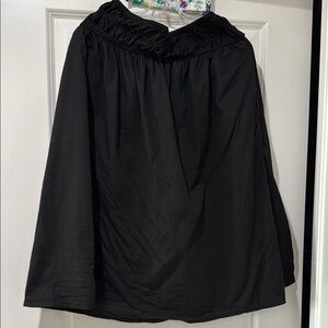A New Day Black Gathered Waist Cotton Skirt